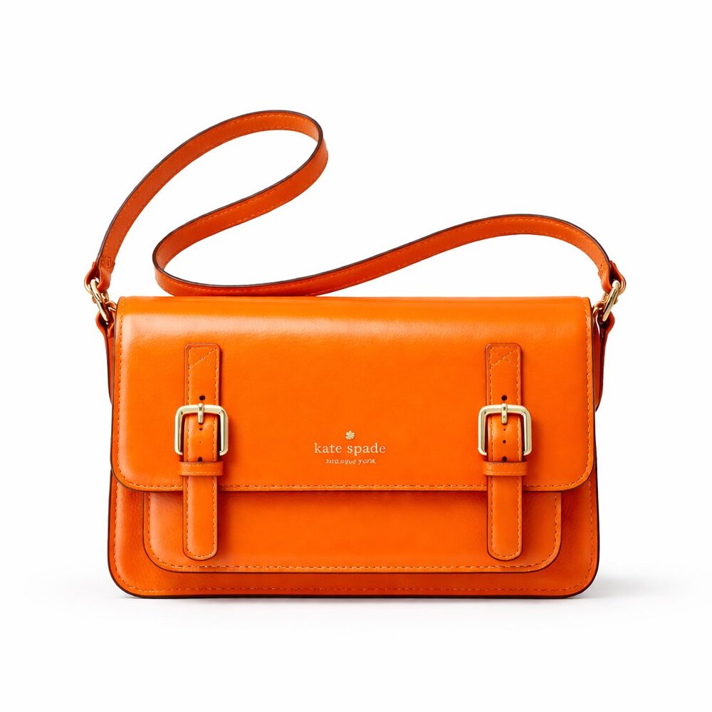 Kate Spade Orange Essex Scout Crossbody Bag Leather Purse Women’s Handbag